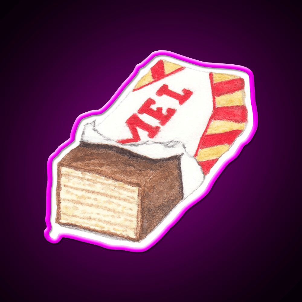 Caramel Wafer Snack Food Led Neon Sign Rgb Color - Shineneon
