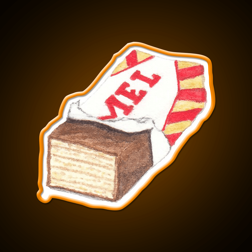 Caramel Wafer Snack Food Led Neon Sign Rgb Color - Shineneon