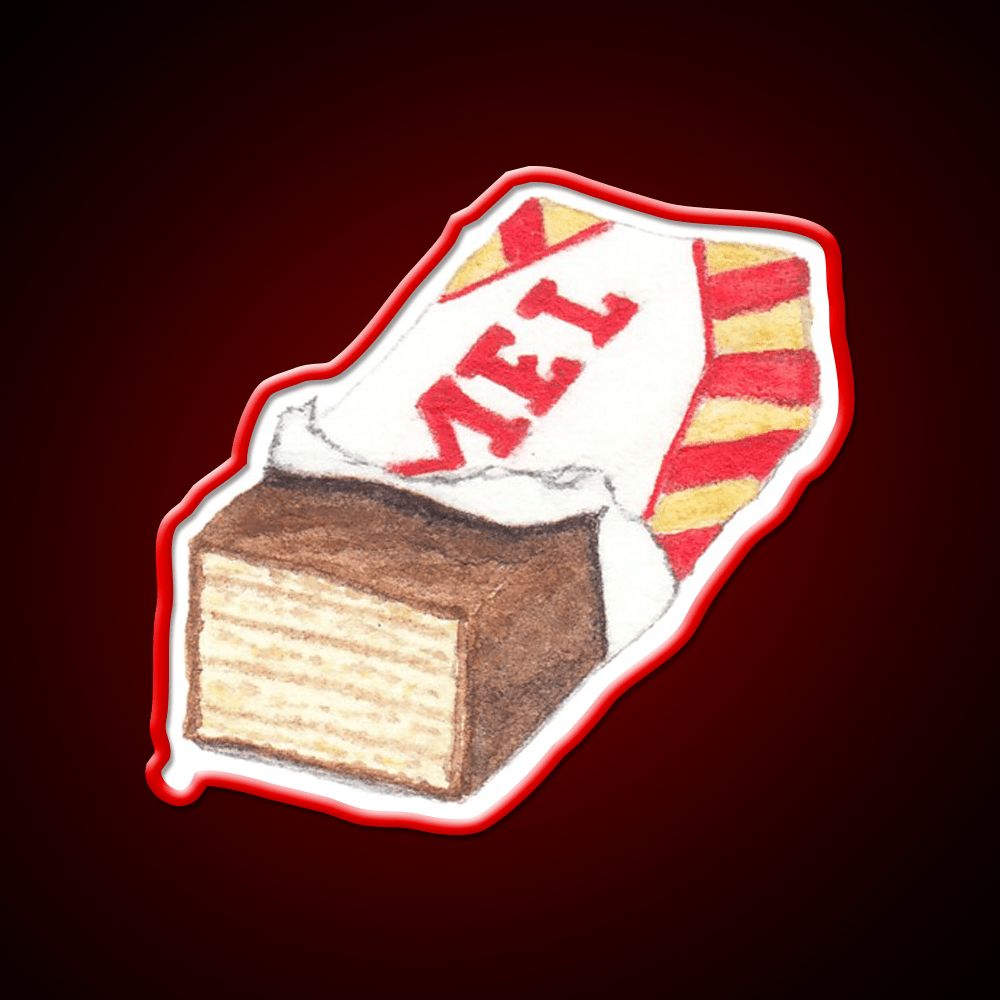 Caramel Wafer Snack Food Led Neon Sign Rgb Color - Shineneon