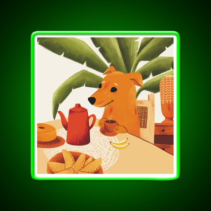 Caramelo Dog Brazil Latin Cafe Led Neon Sign Espresso Bar Art Rgb Color