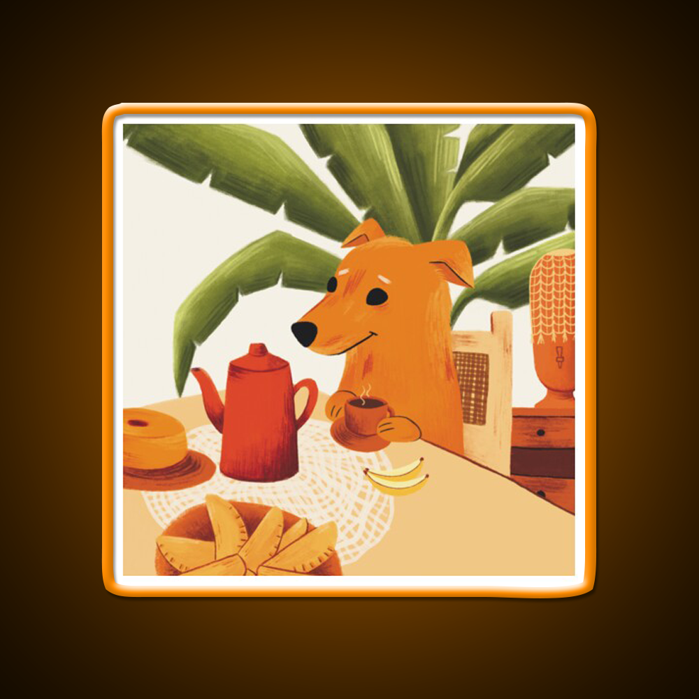 Caramelo Dog Brazil Latin Cafe Led Neon Sign Espresso Bar Art Rgb Color