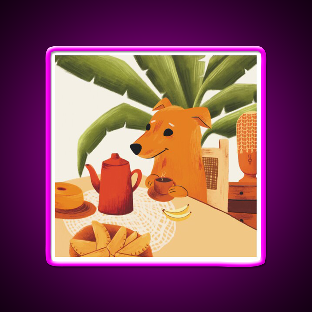 Caramelo Dog Brazil Latin Cafe Led Neon Sign Espresso Bar Art Rgb Color