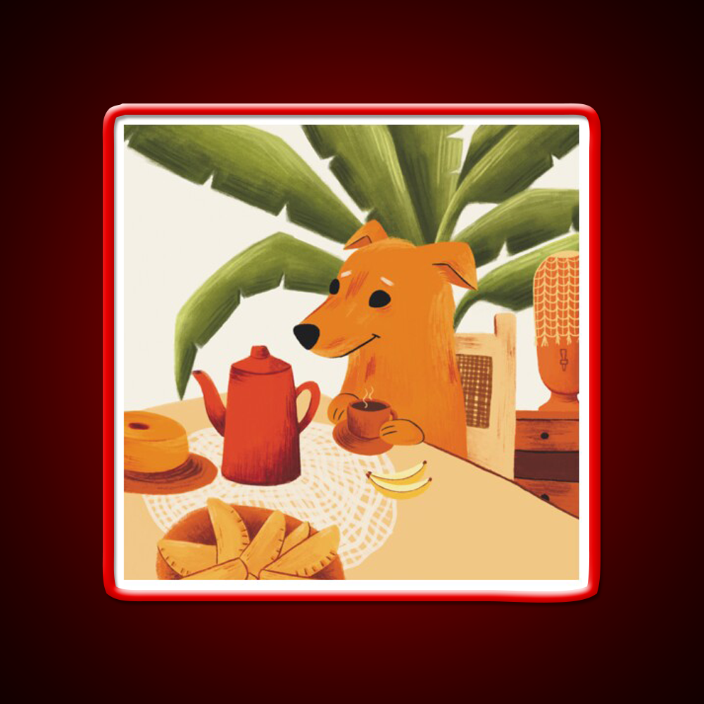 Caramelo Dog Brazil Latin Cafe Led Neon Sign Espresso Bar Art Rgb Color