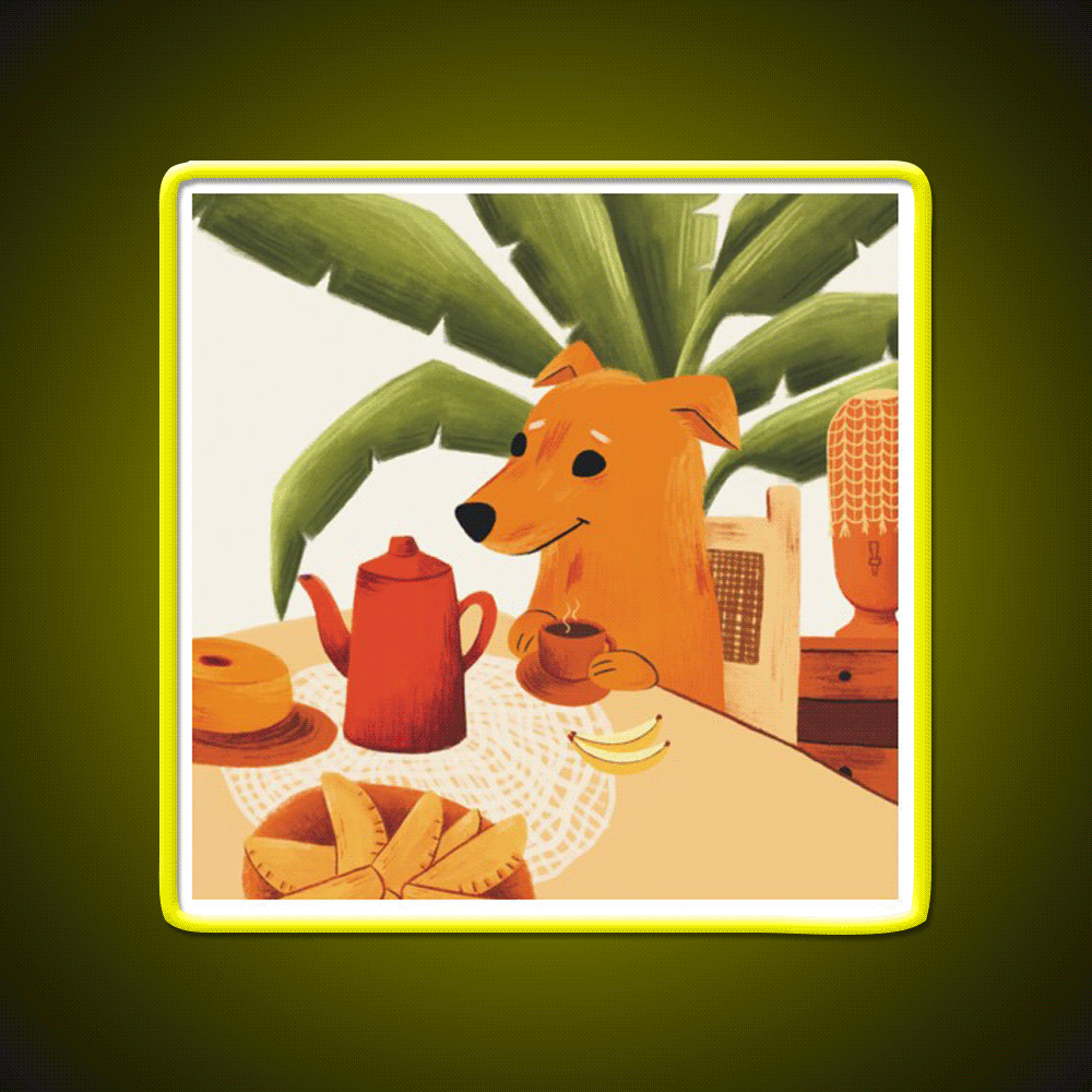 Caramelo Dog Brazil Latin Cafe Led Neon Sign Espresso Bar Art Rgb Color