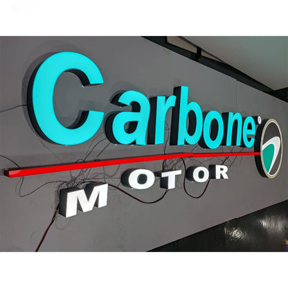 Carbone Motor 3D Frontlit Channel Letters Led Light Sign - Shineneon