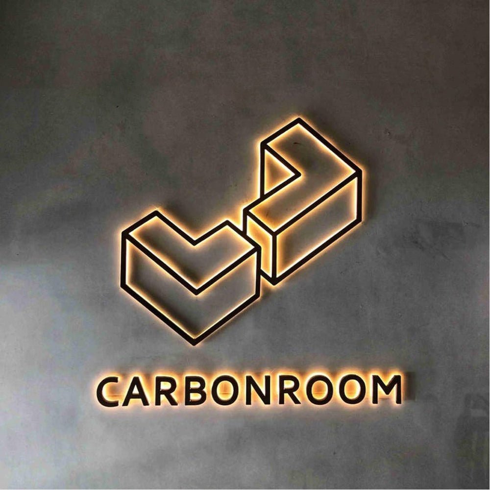 Carbonroom With Logo 3D Backlit Channel Letters Led Light Sign - Shineneon