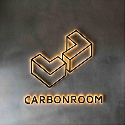 Carbonroom With Logo 3D Backlit Channel Letters Led Light Sign - Shineneon