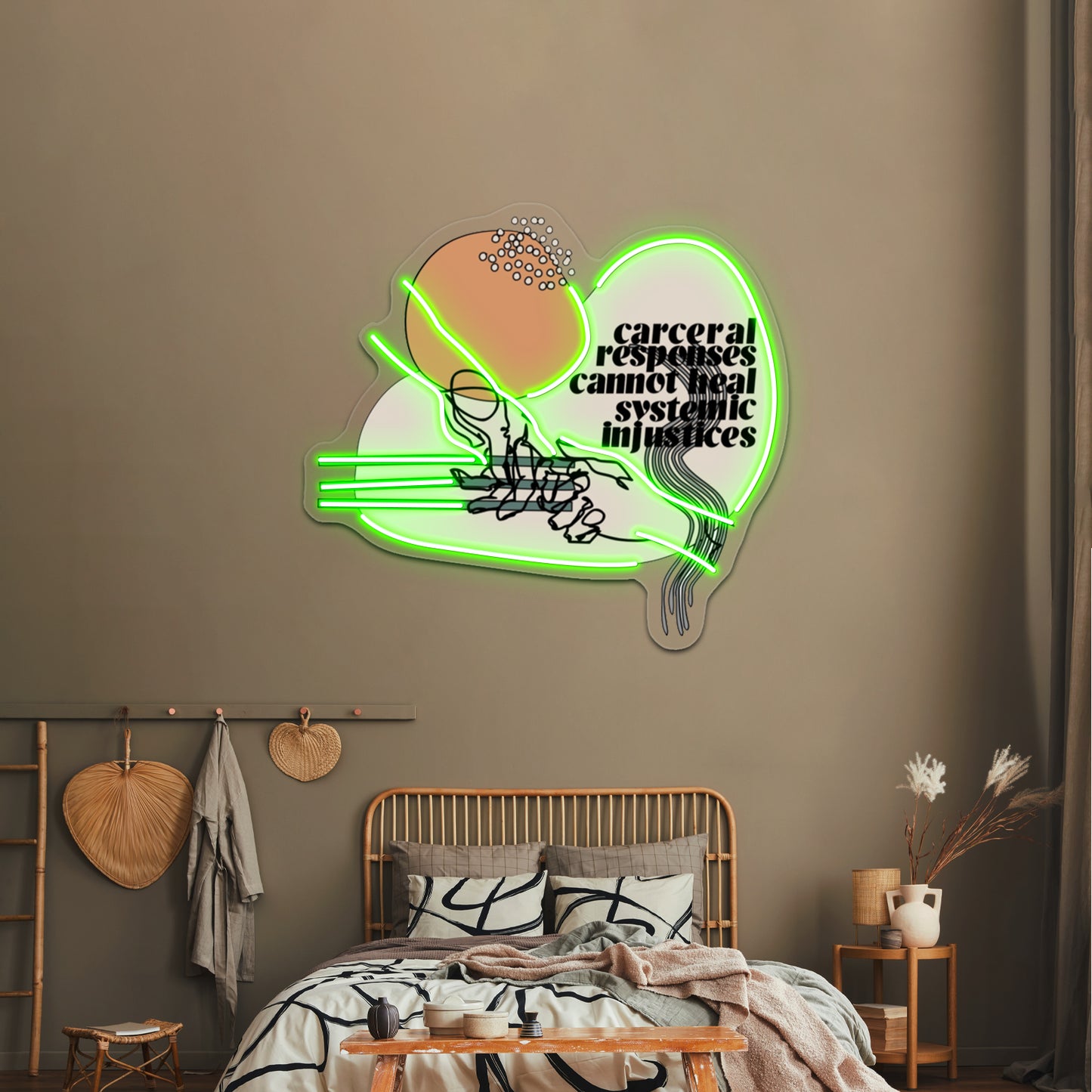 Carceral Responses Cannot Heal Systemic Injustices Wall Artwork Neon Signs