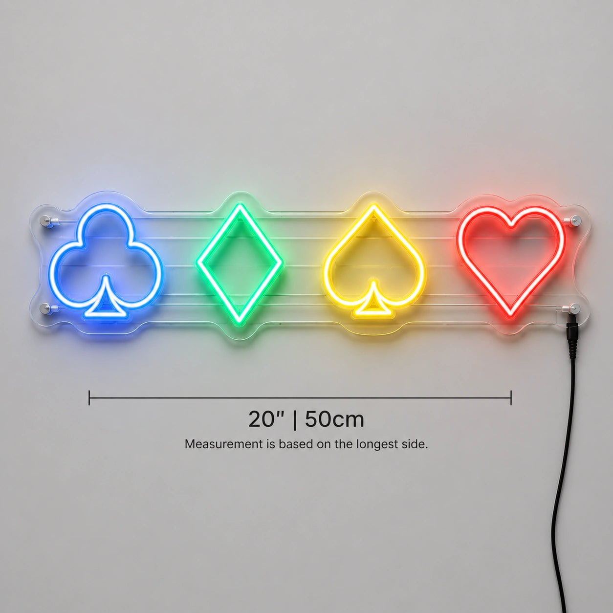 Card Suit Symbols Neon Sign LED Neon Sign size image