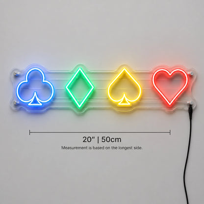 Card Suit Symbols Neon Sign LED Neon Sign size image