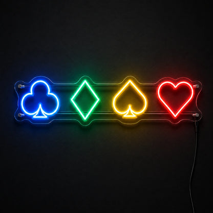 Card Suit Symbols Neon Sign LED Neon Sign main product image