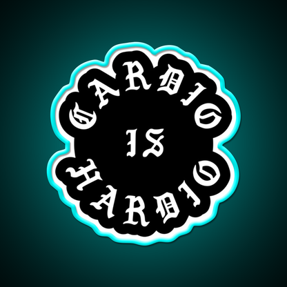 Cardio Is Hardio Gym Fitness Led Neon Sign Rgb Color - Size and dimension reference