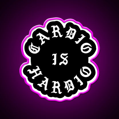Cardio Is Hardio Gym Fitness Led Neon Sign Rgb Color - Shineneon
