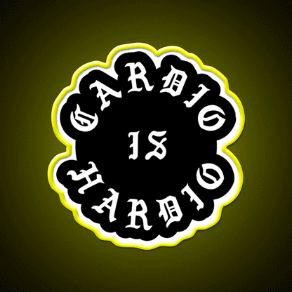 Cardio Is Hardio Gym Fitness Led Neon Sign Rgb Color - Custom LED neon sign front view