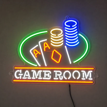 Cards And Chips Game Room Neon Sign LED Neon Sign main product image