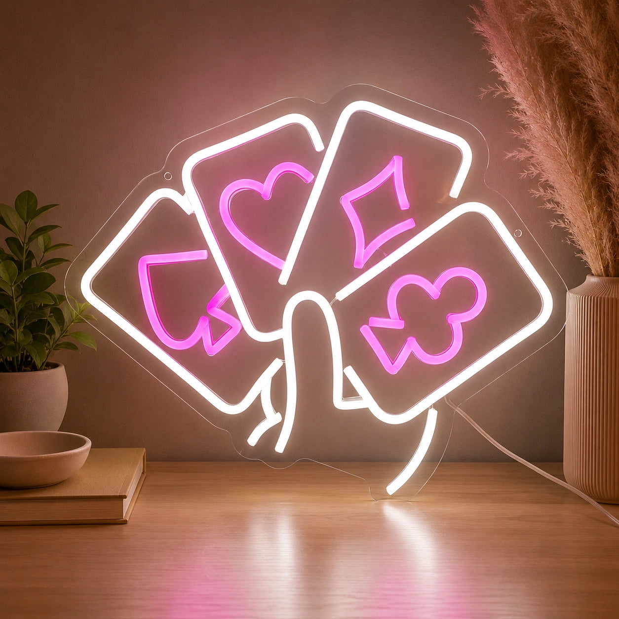 Cards And Ribbon Neon Sign LED Neon Sign high-converting product image