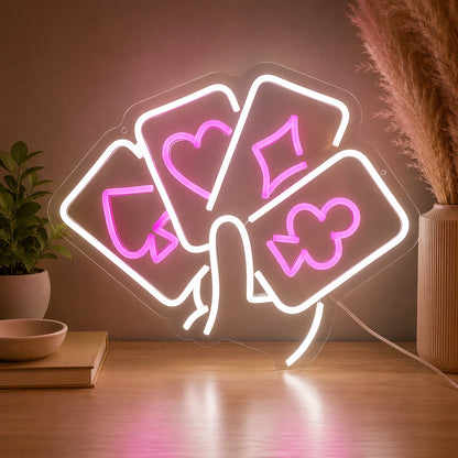 Cards And Ribbon Neon Sign LED Neon Sign high-converting product image
