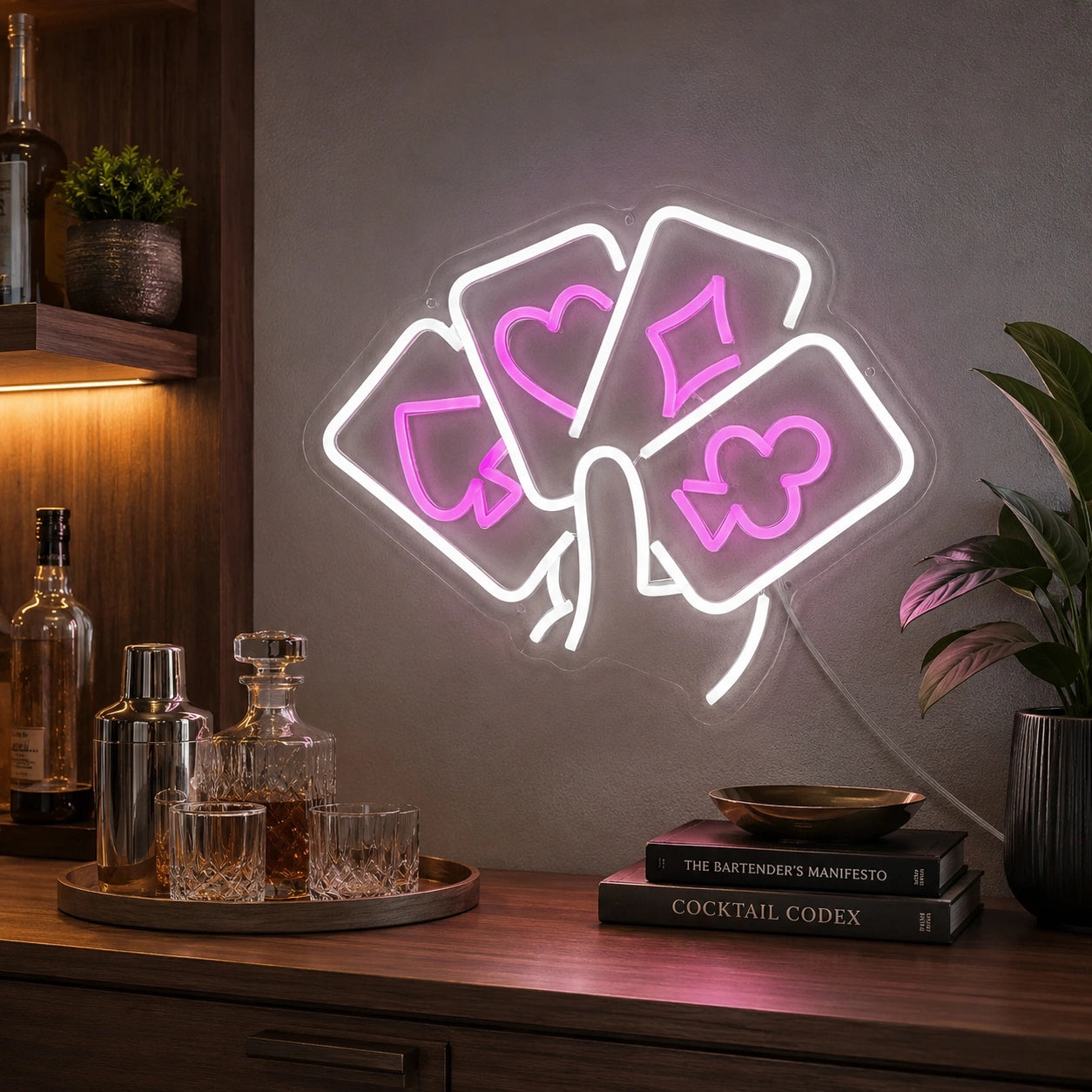 Cards And Ribbon Neon Sign LED Neon Sign real lifestyle scene