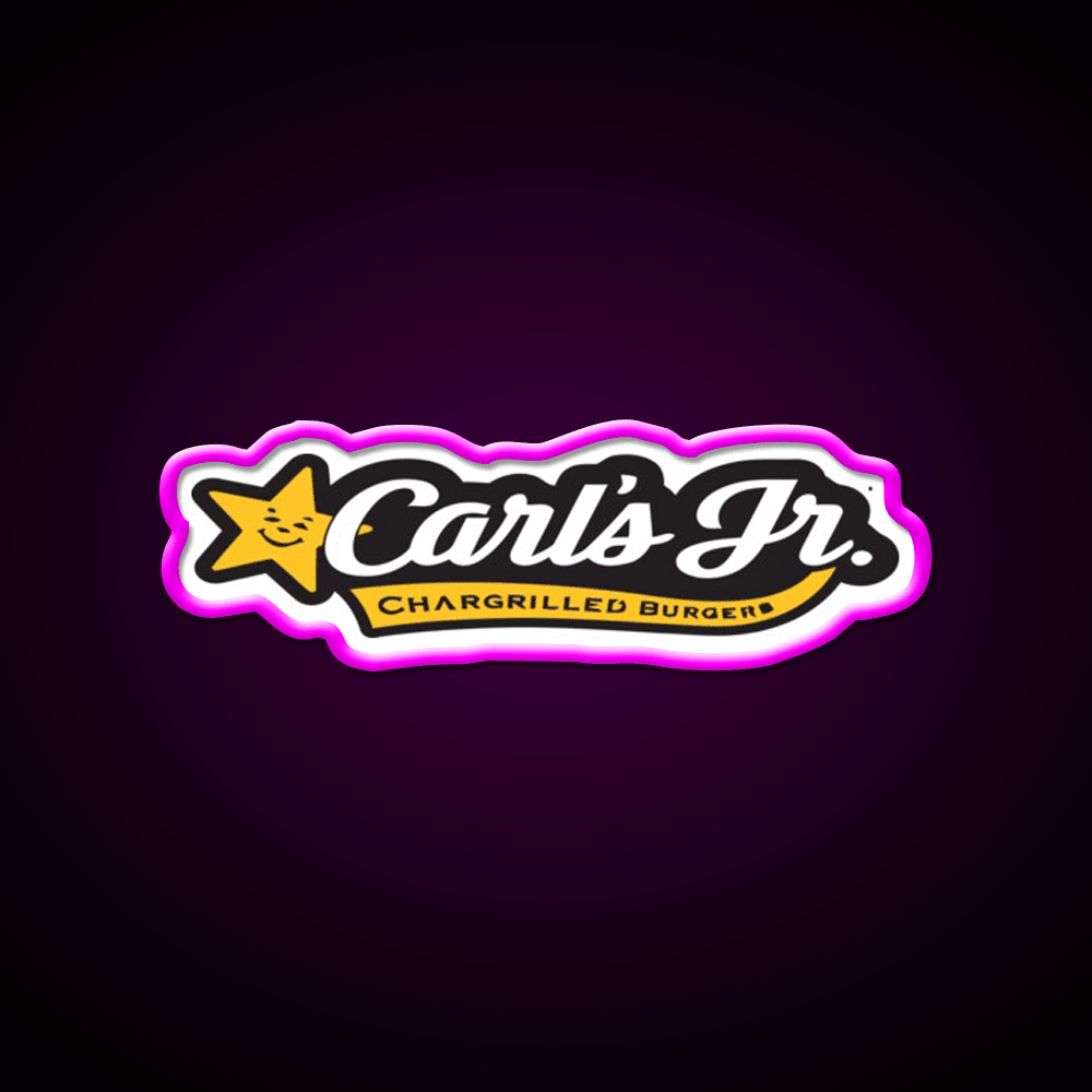 Carls Jr Fast Food Led Neon Sign For Burger Place Rgb Color - Shineneon