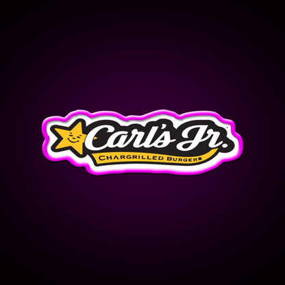 Carls Jr Fast Food Led Neon Sign For Burger Place Rgb Color - Shineneon