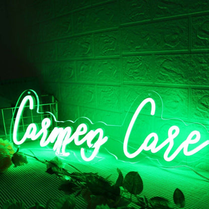 Carmen Care Green Led Neon Sign - Shineneon
