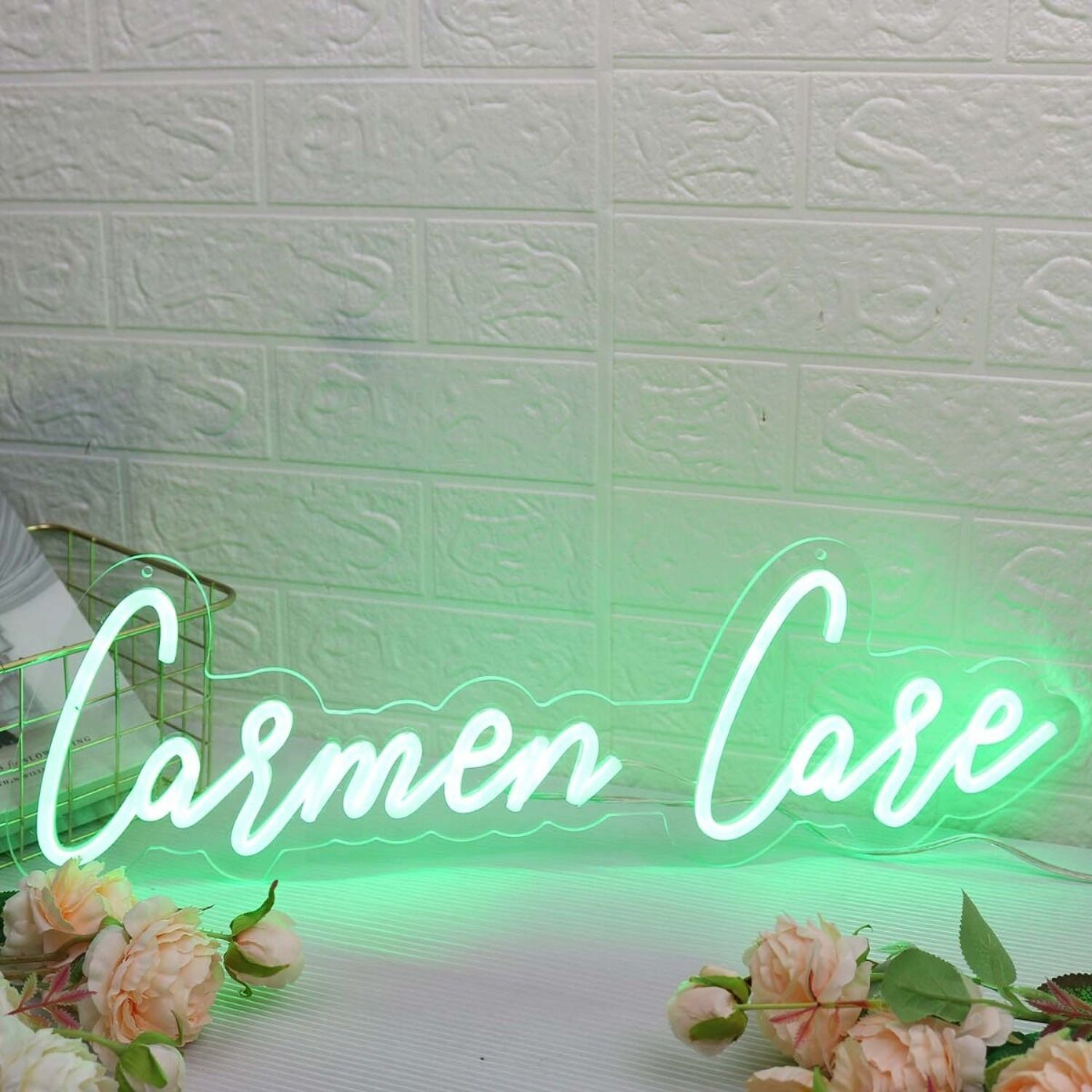Carmen Care Green Led Neon Sign - Shineneon