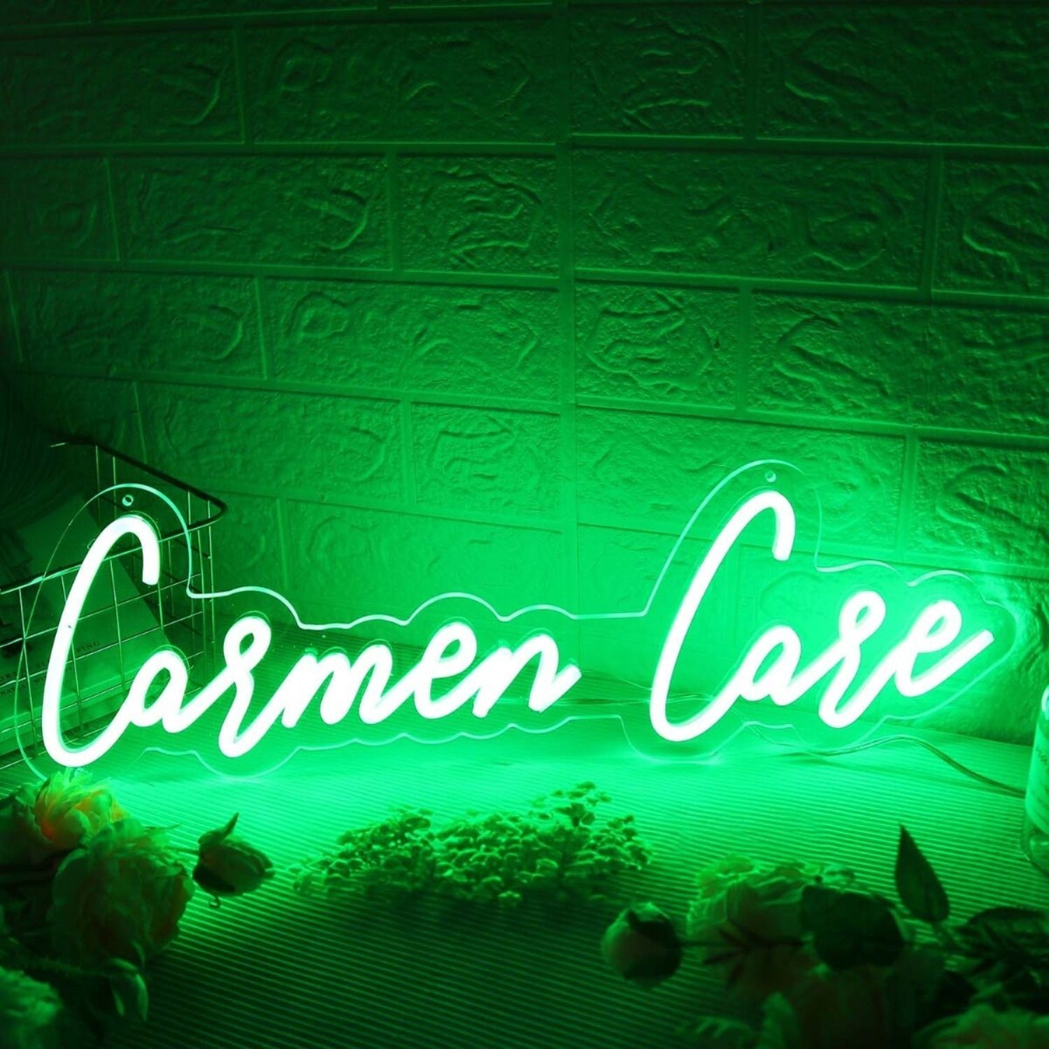 Carmen Care Green Led Neon Sign - Shineneon
