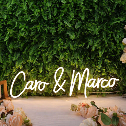 Caro And Marco Yellow Led Neon Sign - Shineneon