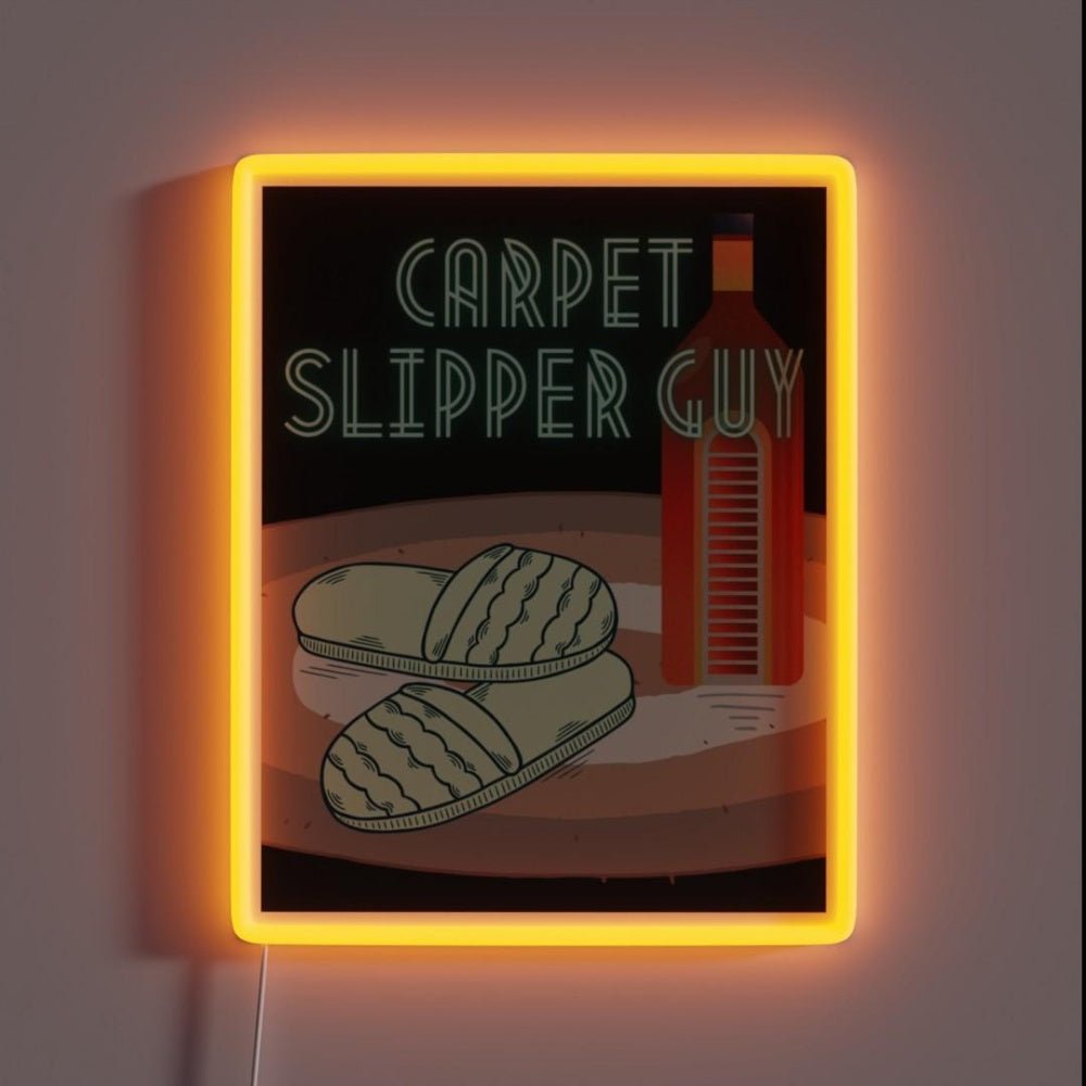 Carpet Slipper Guy Alcoholics Rgb Led Neon Sign - Shineneon