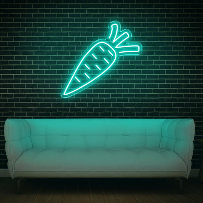 Carrot Led Neon Sign Warm Yellow Cartoon Indoor Decor For Home Cafe Studio | Shineneon