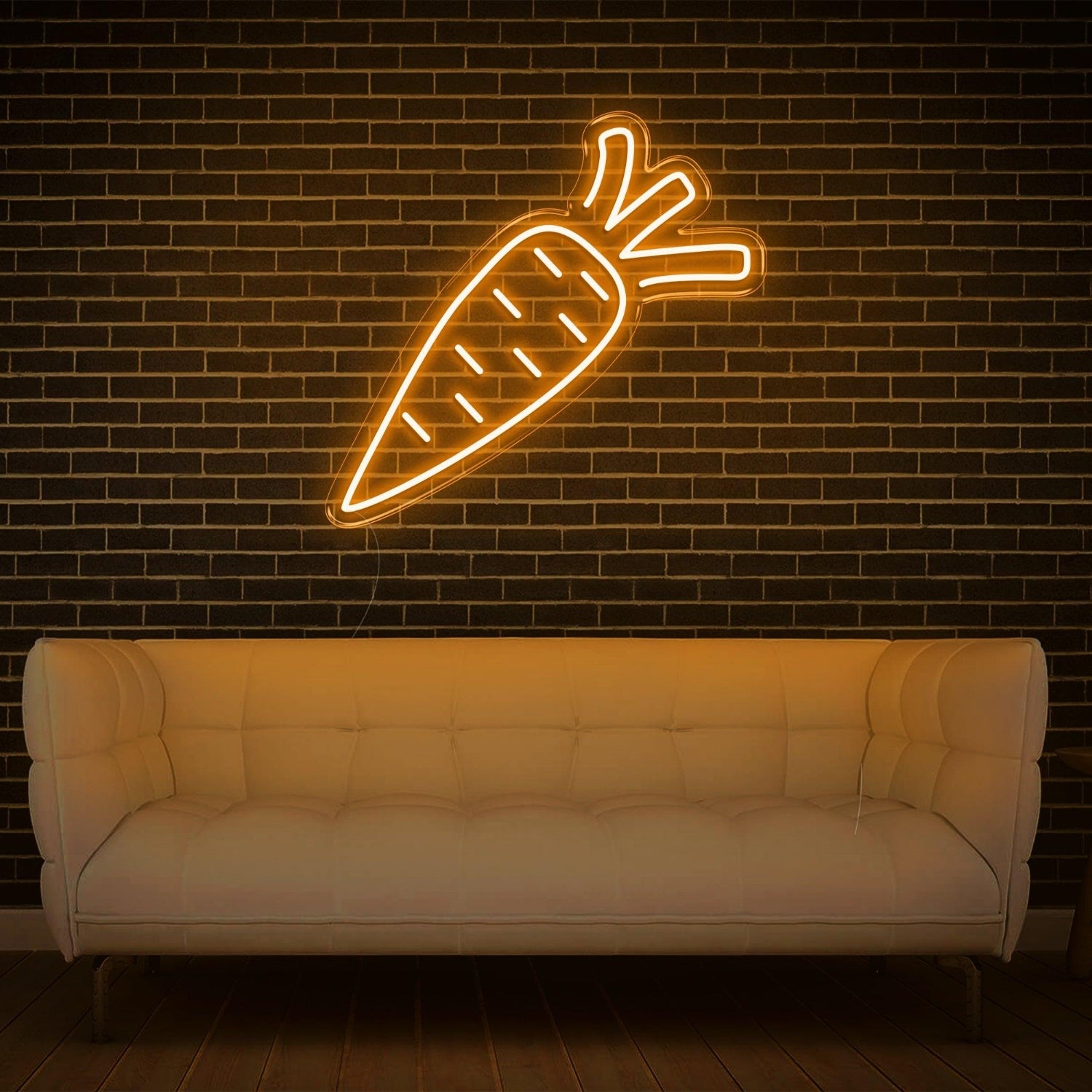 Carrot Led Neon Sign Warm Yellow Cartoon Indoor Decor For Home Cafe Studio | Shineneon