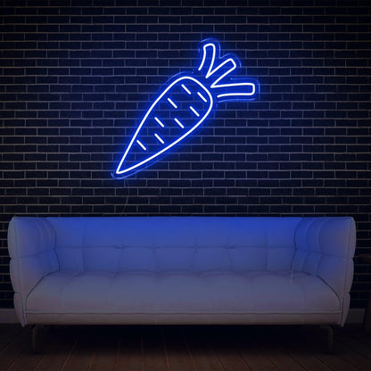 Carrot Led Neon Sign Warm Yellow Cartoon Indoor Decor For Home Cafe Studio | Shineneon