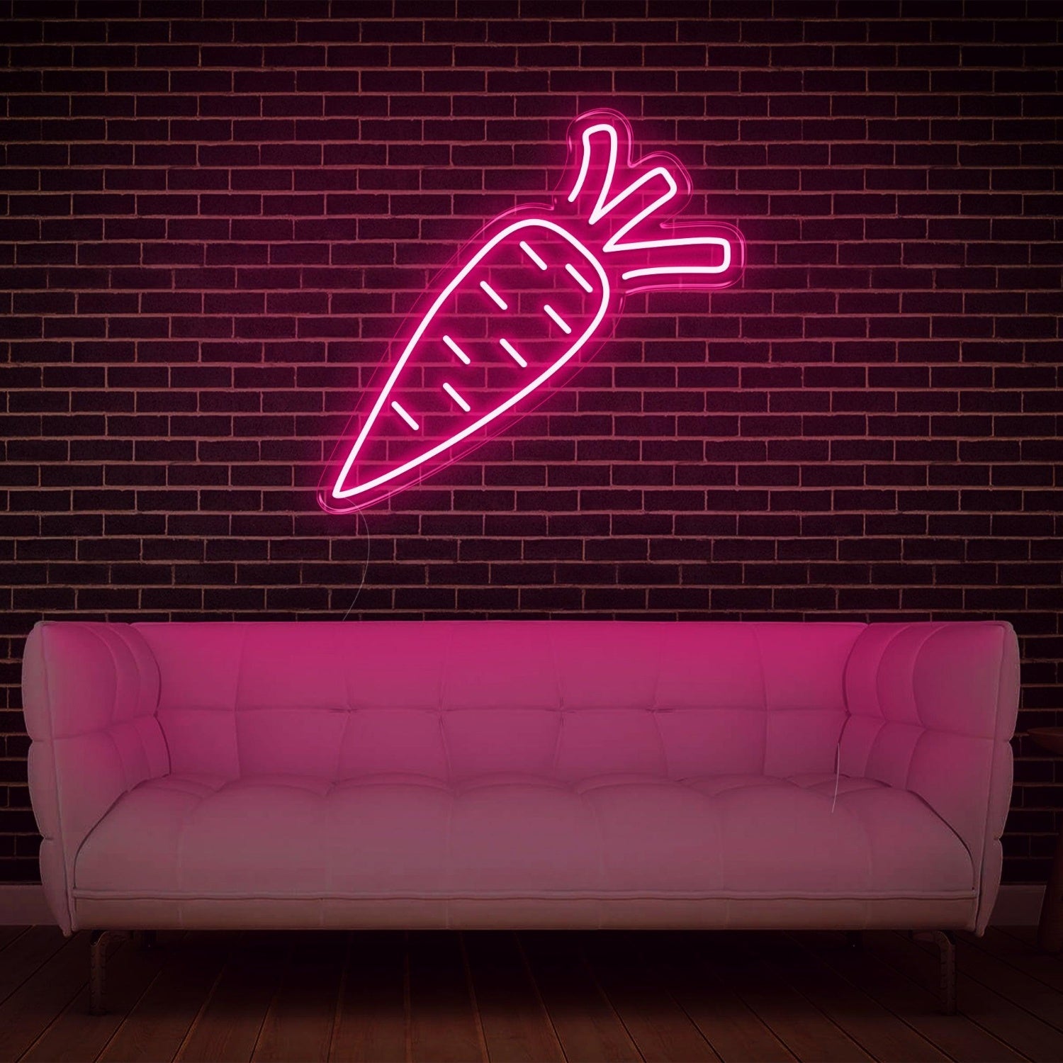 Carrot Led Neon Sign Warm Yellow Cartoon Indoor Decor For Home Cafe Studio | Shineneon