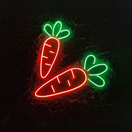 Carrot Neon Led Sign Carrot Fruit Decor