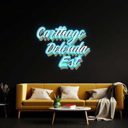 Carthago Delenda Est Pop Latin Artwork Business Neon Sign - Shineneon