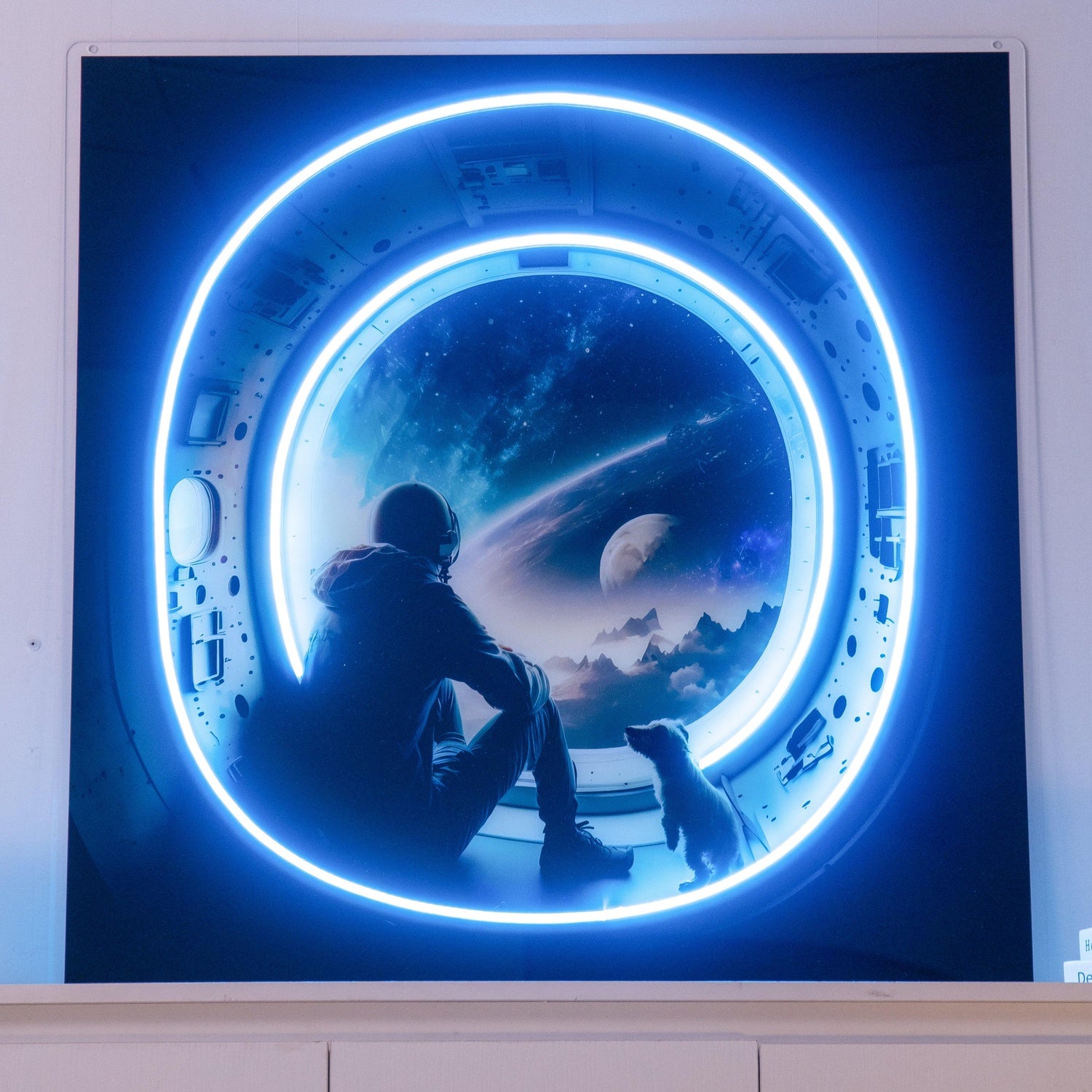 Cartoon Bear X Glasses Blue Yellow Red Uv Printed Led Neon Sign For Indoor Wall Decor | Shineneon