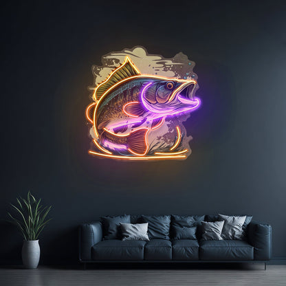 Cartoon Big Sea Bass Led Neon Sign Light Custom Led Signs - Shineneon