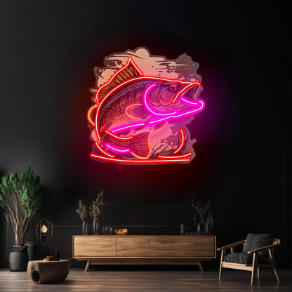 Cartoon Big Sea Bass Led Neon Sign Light Custom Led Signs - Shineneon