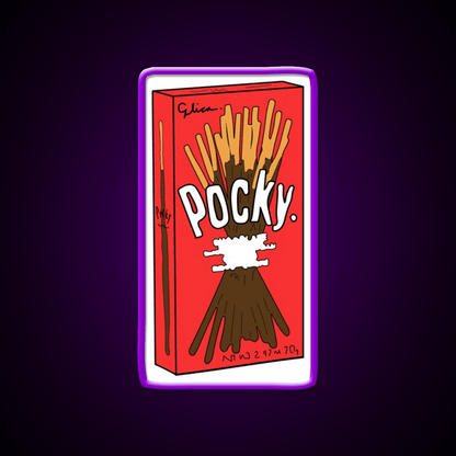 Cartoon Pocky Design Fast Food Led Neon Sign For Burger Place Rgb Color - Shineneon