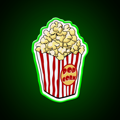 Cartoon Popcorn Bag Snack Food Led Neon Sign Rgb Color - Shineneon