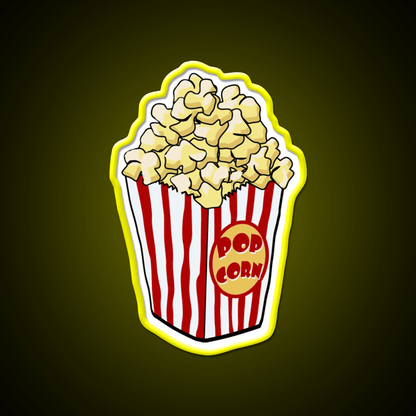Cartoon Popcorn Bag Snack Food Led Neon Sign Rgb Color - Shineneon