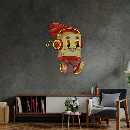 Cartoon Runner Music Note Uv Printed Led Neon Sign For Home Decor | Shineneon