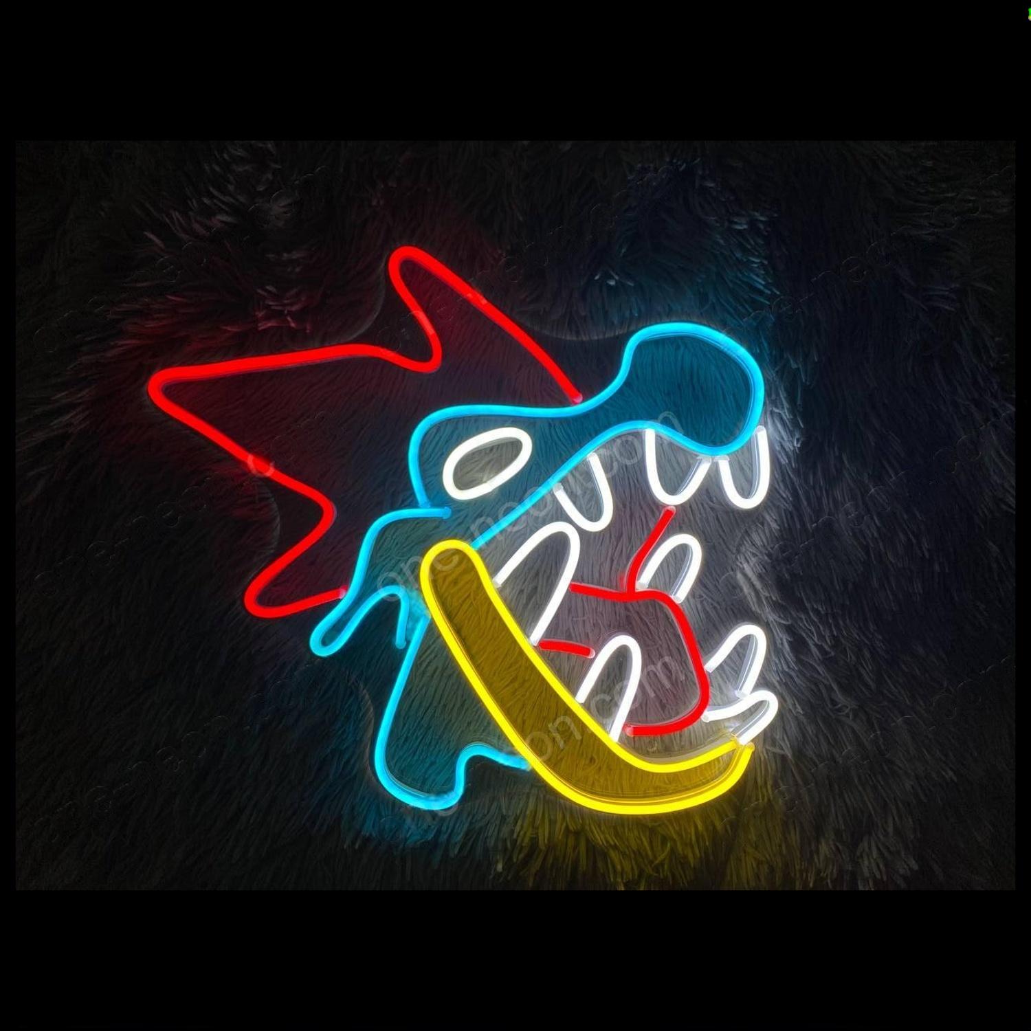 Cartoon Shark Red Blue Yellow Led Neon Sign For Trendy Indoor Wall Decor | Shineneon