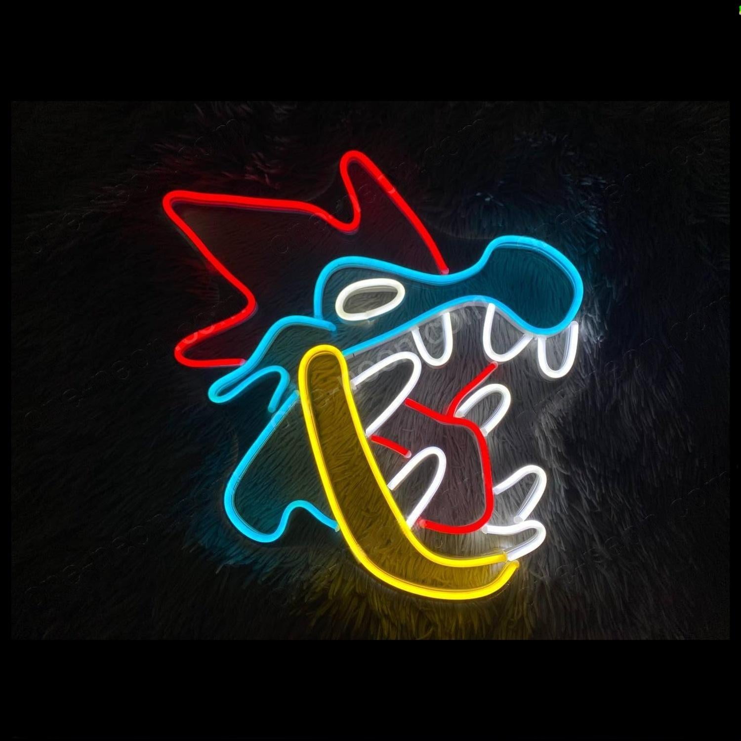 Cartoon Shark Red Blue Yellow Led Neon Sign For Trendy Indoor Wall Decor | Shineneon