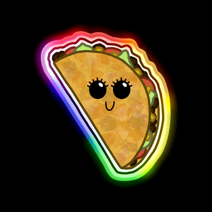 Cartoon Taco Led Neon Sign Mexican Food Sign Rgb Color