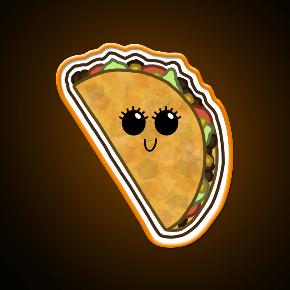 Cartoon Taco Led Neon Sign Mexican Food Sign Rgb Color - Shineneon