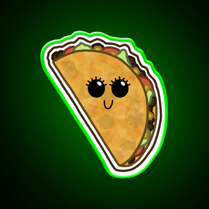 Cartoon Taco Led Neon Sign Mexican Food Sign Rgb Color - Shineneon