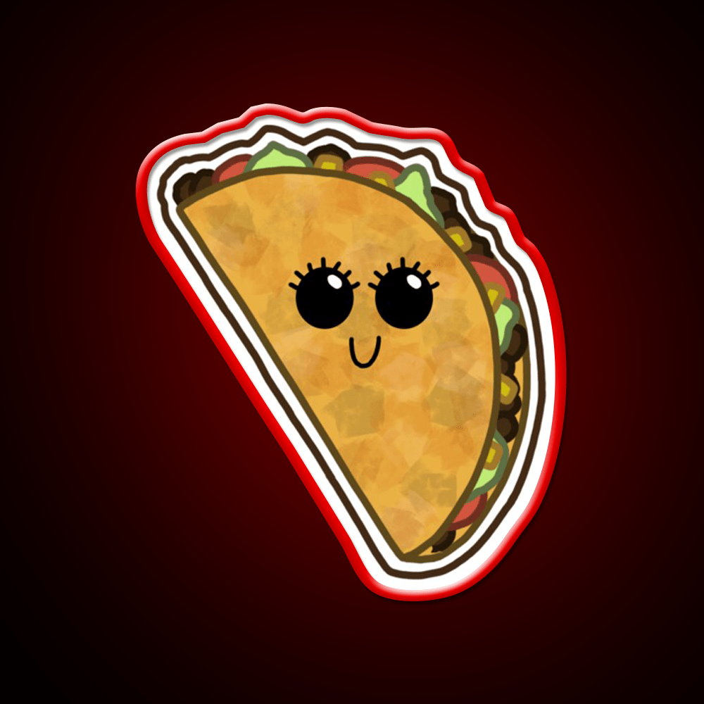 Cartoon Taco Led Neon Sign Mexican Food Sign Rgb Color - Shineneon