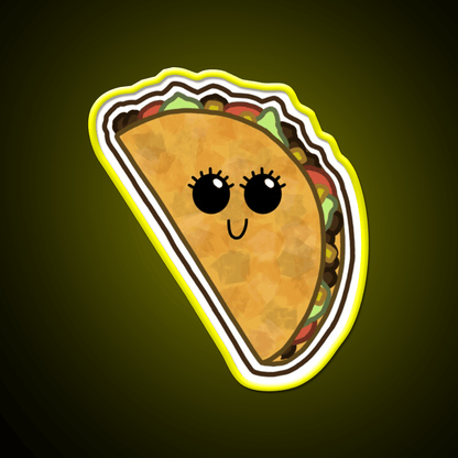Cartoon Taco Led Neon Sign Mexican Food Sign Rgb Color - Shineneon