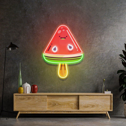 Cartoon Watermelon Popsicle Uv Printed Led Neon Sign For Indoor Decor | Shineneon